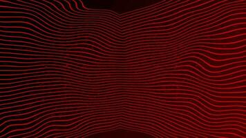 red color wavy lines with wavy particles background video