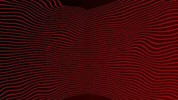 red color wavy lines with wavy particles background video