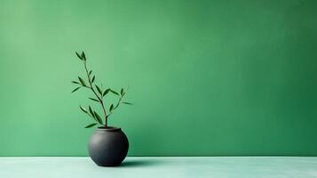 A stunning image of a minimalist green, showcasing the magical elegance found in simplicity. photo