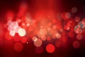 A blurred white light, red light abstract background with bokeh glow, Illustration. photo