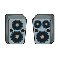 Vector flat illustration cartoon sound system isolated on white background