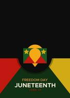 Juneteenth Freedom Day abstract vector illustration. Geometric poster shape. Vector background for ads, social media, card, banner. june 19