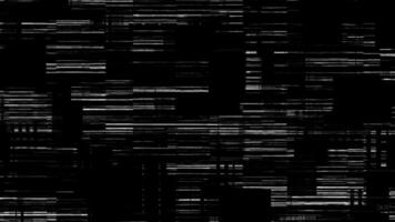 Loop black and white abstract glitch pattern background video