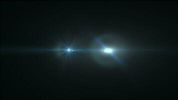 azul resplandor ligero óptico lente bengalas brillante animación conjunto video