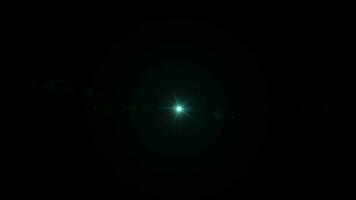 Glow green optical lens flare animation abstract bakcground video