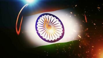 Kommen bald Gold Text mit Indien Flagge Hintergrund video