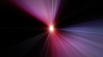 Loop center multicolored radial shine rays abstract background video