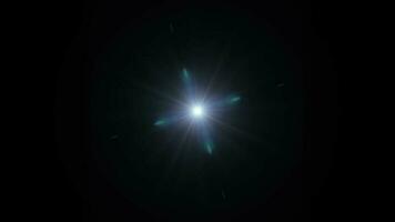 Loop center star optical flare light rotation abstract background video