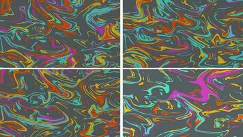 Set of  Random Fluids Swirl Background vector