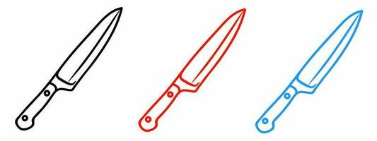 Knife icon illustration collection. Stock vector. vector