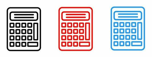 Calculator icon illustration collection. Stock vector illustration.