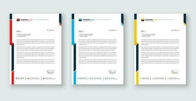 Free vector corporate letterhead template design.