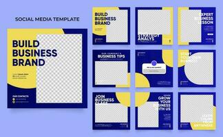 Social media template business agency for digital marketing and business sale promo vector