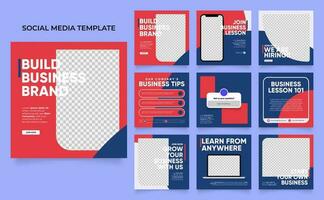 Social media template business agency for digital marketing and business sale promo vector