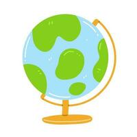 A globe in a flat style isolated on a white background. Vector illustration.