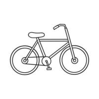 Bicycle doodle. Eco transport in sketch style. Vector illustration isolated on white background.