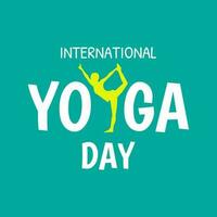 International yoga day. Yoga typography words. Quote for t-shirt design, poster, etc. Vector illustration.