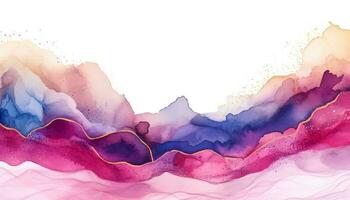 Watercolor waves background. Abstract backdrop with curve pattern vector.  Vector illustration for your design.