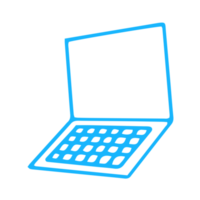 carino il computer portatile mano disegnato illustrazione png