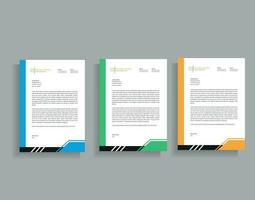 Letterhead template in Abstract style design vector