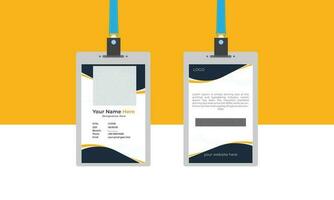 Personal and official id card template design vector