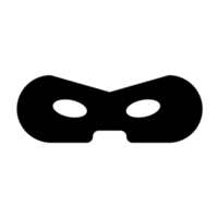 svart mask element png