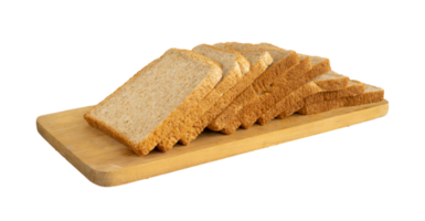 slice of bread on wooden board png