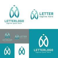 B And D  letter Logo. Minimal Vector Logo Design.Black and White.Gradient Color.