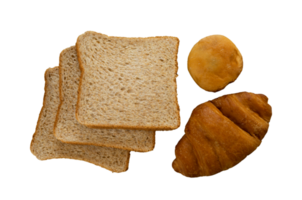 Set of various bread isolated for breakfast png