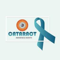 Vector illustration for Cataract Awareness Month. Simple and elegant design