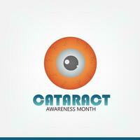 Vector illustration for Cataract Awareness Month. Simple and elegant design