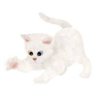 Watercolor illustration of cute kitten. png