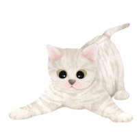 aguarela ilustração do fofa gatinho. png