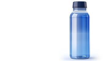 Sports ergonomic capacity water bottle close-up, isolate white background. . photo