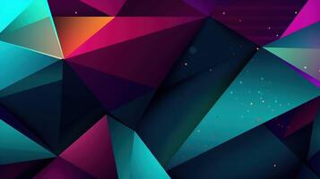 Abstract crystallized polygon colorful spectrum rainbow background. . photo