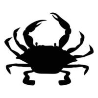 Blue crab shadow isolated on white background vector