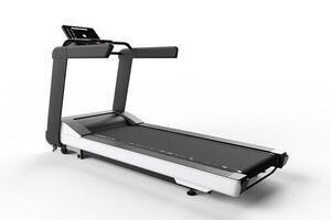 Sports simulator treadmill, isolate, white background. . photo