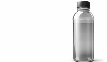 Sports ergonomic capacity water bottle close-up, isolate white background. . photo