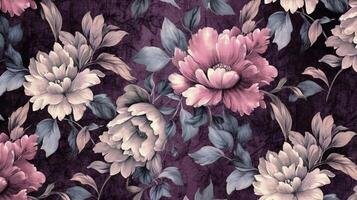 Elegant and vintage floral wallpaper pattern. photo