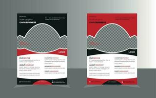 Business flyer template to print ready vector