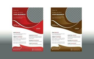 Creative business flyer template to print ready vector