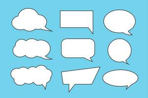 Set of callout, speech bubbles, chats, elements icons, vector illustration. Description