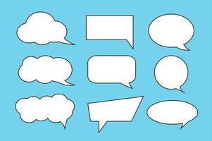 Set of callout, speech bubbles, chats, elements icons, vector illustration. Description