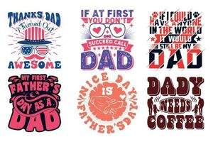 Father's day typography quote t shirt design vector