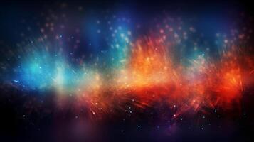 A blurred independense day, divine sky abstract background with bokeh glow, Illustration, photo
