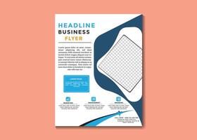 Flyer Vector template. Business brochure. Editable A4 poster for design, Corporate Office, education, presentation, website, magazine cover.