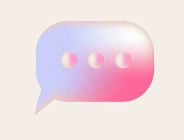 3D speech bubble icons. Vector illustration