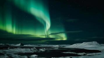 photo of aurora in the north pole,.