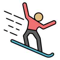 skiën sport illustratie png