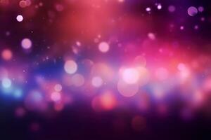 A blurred purple light, pink light abstract background with bokeh glow, Illustration. photo